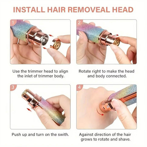 Facial Beauty - 2 In 1 Eyebrow Trimmer + Body Facial Hair Remover