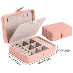 Leather Mini Jewelry Box Double Layer