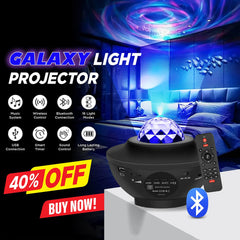 Portable Galaxy Light Projector with Bluetooth Music Speaker