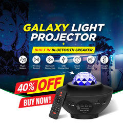 Portable Galaxy Light Projector with Bluetooth Music Speaker