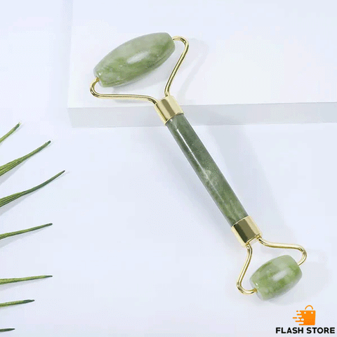 Green Jade Walter Roller Anti Aging Massager With Gua Sha