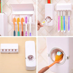 Toothpaste Dispenser With Brush Holder