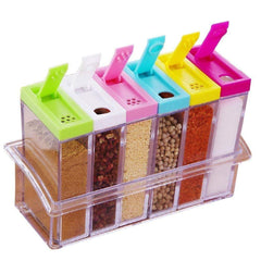 Colorful Spice Containers (6-Pack)