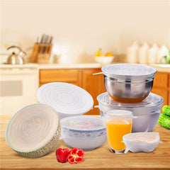 6 Pcs Silicone Covers Lid - Airtight Bowl Cover Lid