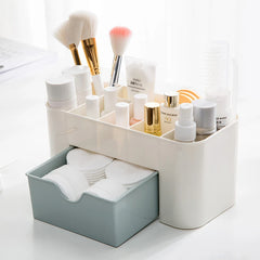 Amazing Double Layer Plastic Makeup Organizer Storage Box