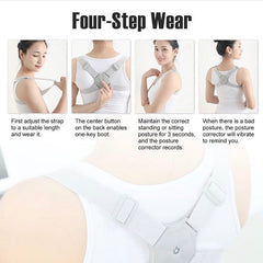 Vibration Reminder Back Posture Corrector, Upper Back Brace Correction Trainer, Back Pain Support Device