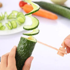 Manual Spiral Screw Cutter, Rotatable Spiral Cutter For Vegetable & Fruit