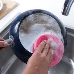 Multi-Purpose Silicon Dish Sponge, Kitchen Cleaning Scrubber, Silicone Dish Scrubber